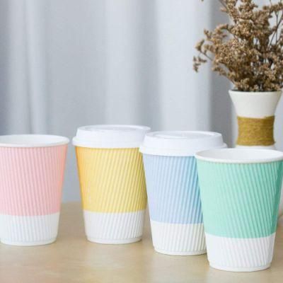 Biodegradable Disposable Single/Double/Ripple Wall Hot/Cold Drinking Coffee Paper Cup