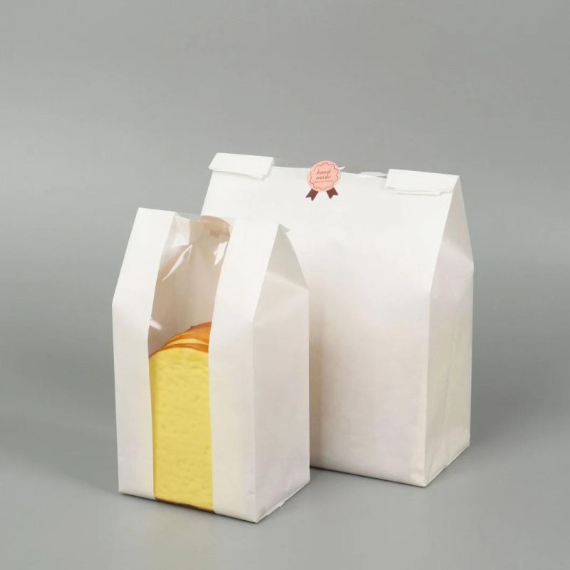 Bakery Box Bag Kraft Paper Bread Bag for Bakery