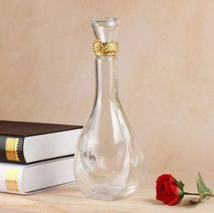 High Quality 550ml Glassware Screw Top Customize Transparent Glass Liquor Bottles