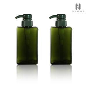 450ml Foursquare PETG Lotion Pump Bottle Plastic Container for Home Hotel Office Daily Cosmetic Products