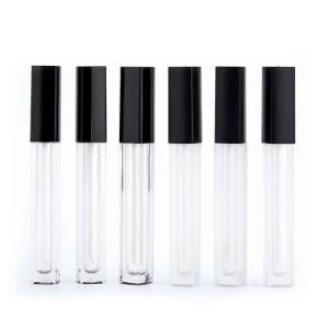 Matt Black Color Lipgloss Tube Empty Lip Gloss Bottle Plastic Lip Gloss Tube