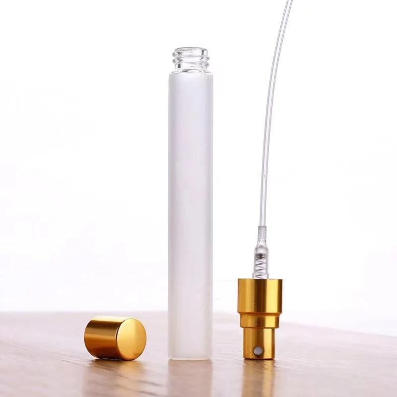 Matte Glass Bottle with Plating Aluminium Mist Spray Pump and Cap