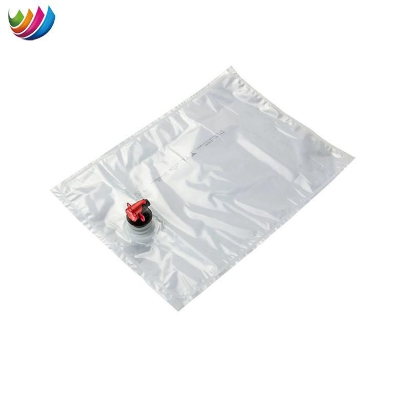 Wholesale Bag in Box with Valves Bib Wine Juice Packaging Transparent Aluminum Foil Liquid Bag