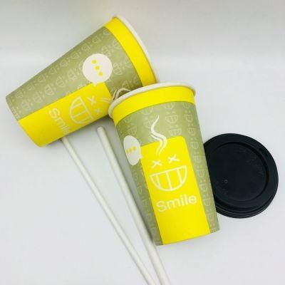 Eco-Friendly Customized Disposable Paper Coffee Cup with Lid