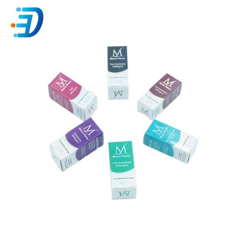 Laser Material 10ml Vial Package Folded Small Paper Steroids Packing Box