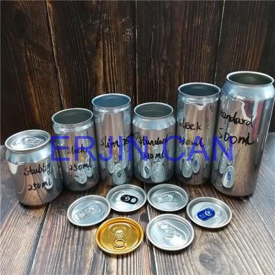 Erjin Slim Standard Sleek Stubby 5.1oz 150ml 6.2oz 6.3oz 180ml 185ml 187ml 250ml 330ml Empty Aluminum Can
