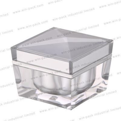 Winpack Hot Product Luxury Transparent Acrylic Jar 30g 50g 100g for Cosmetic Packing