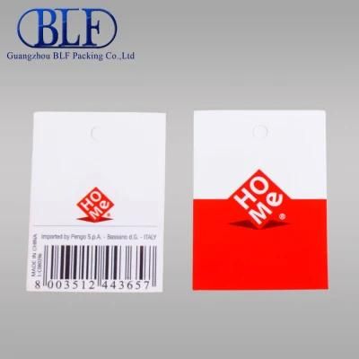 Custom Printed Plastic Paper Garment Swing Hang Tag