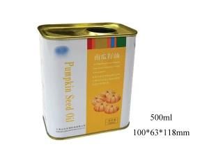 500ml Pumpkin Seed Oil Metal Tin Can