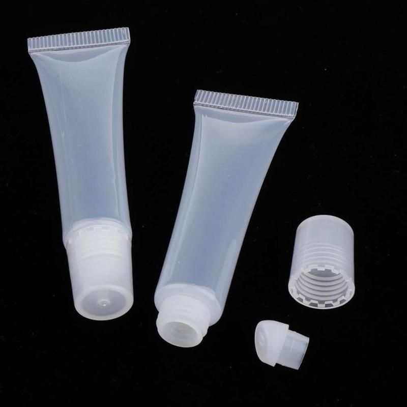 Transparent Plastic Cosmetic Tube Lipstick Tube with Lip Brush Head