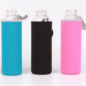 500ml Empty Glass Sports Water Juice Beverage Bottle with Neoprene Sleeve