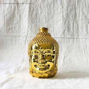 700ml Wholesale Custom Design Clear Unique Buddha Head Shaped Glass Liquor Bottles