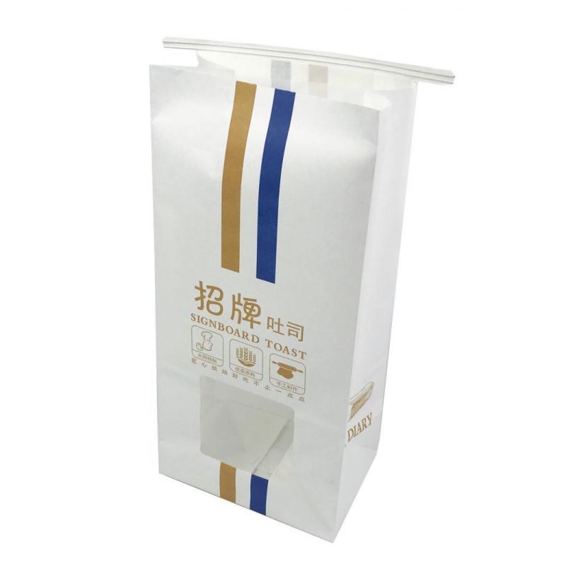 Food Grade Greaseproof Gusset Bag Kraft Paper for Fried Fries Chicken Food to Takeaway