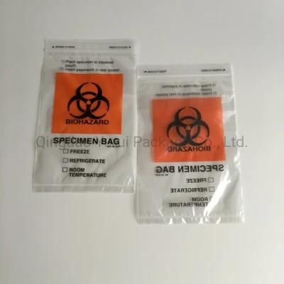 Zip Lock Biohazard Pecimen Bag