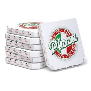 Wholesale Custom Printed with Logo Design Disposable Eco White Kraft Bulk Round Cheap for Sale 12&quot; 16 18 Inch Slice Pizza Boxes