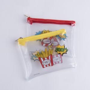 Waterproof Custom Logo Transparent Clear PVC Zipper Cosmetic Makeup Brush Holder Bag