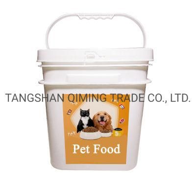 Food Chemistry Fertilizer Packing Square Plastic Bucket with Lid and Handle