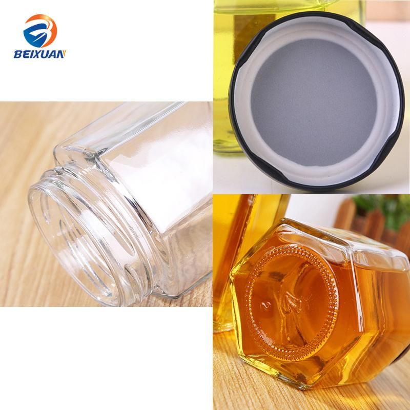 100ml 180ml Clear Hexagon Honey Glass Jar