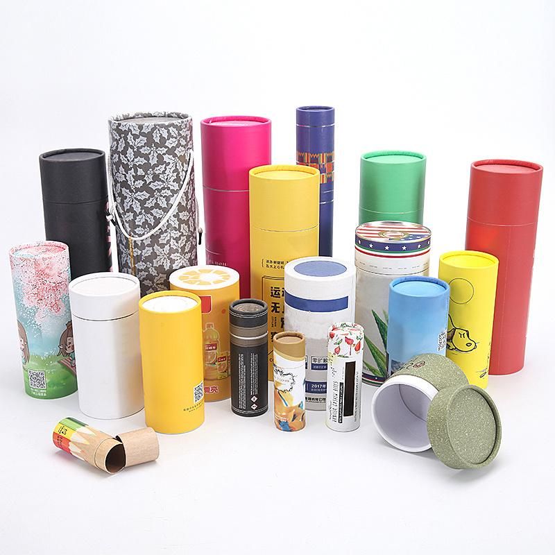 Wholesale Round Kraft Paper Tube Packaging Glass Bottle Paper Tube with Custom Logo