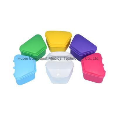 Dental Material Plastic Denture Custom Storage Tooth Box Denture Case Colorful