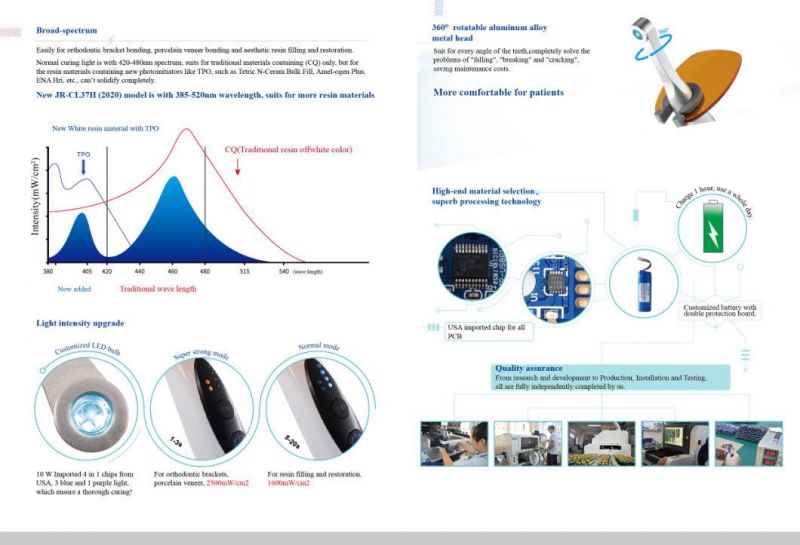 Medical Instrument Lab Supplies Equipment Laboratory Used Cordless Dental Chair Products Woodpecker Wireless 1 Second LED Curing Light Price