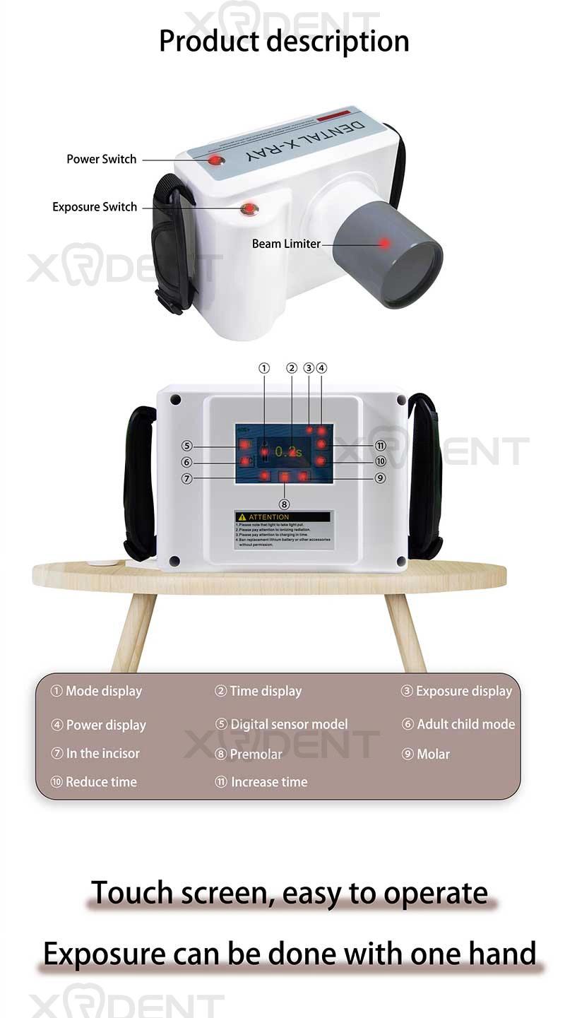 Touch Screen Japan Toshiba Tube Portable Dental X Ray Machine