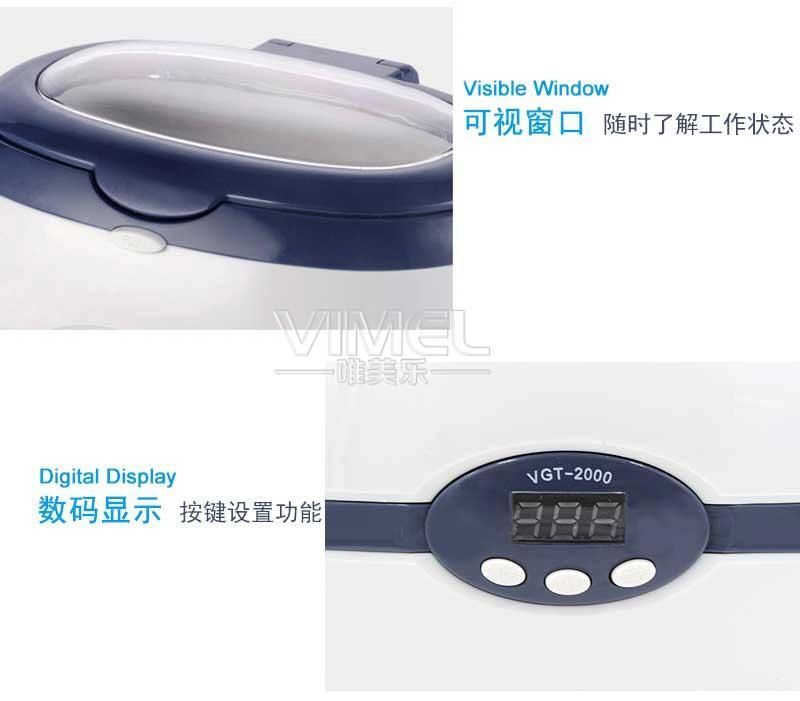 Portable Dental Equipment Ultrasonic Cleaner with Digital Display