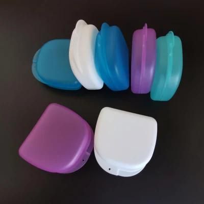 Portable Dental Retainer Storage Frosted Plastic Dental Box
