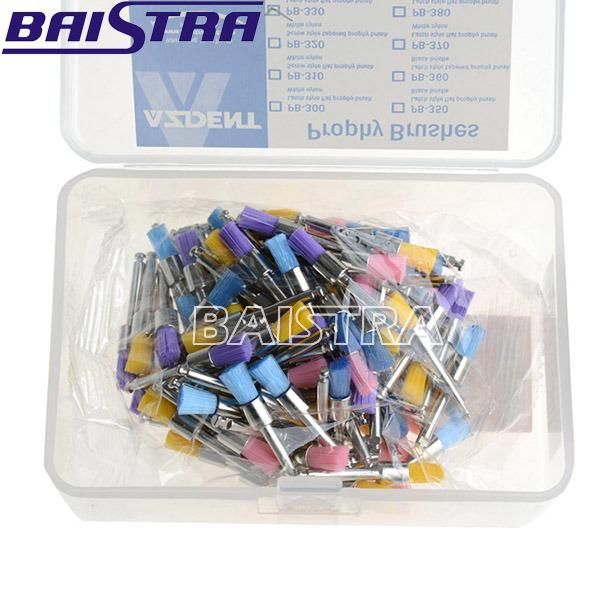 100PCS/Box Nylon Colorful Flat Type Dental Prophy Brushes Pb-330