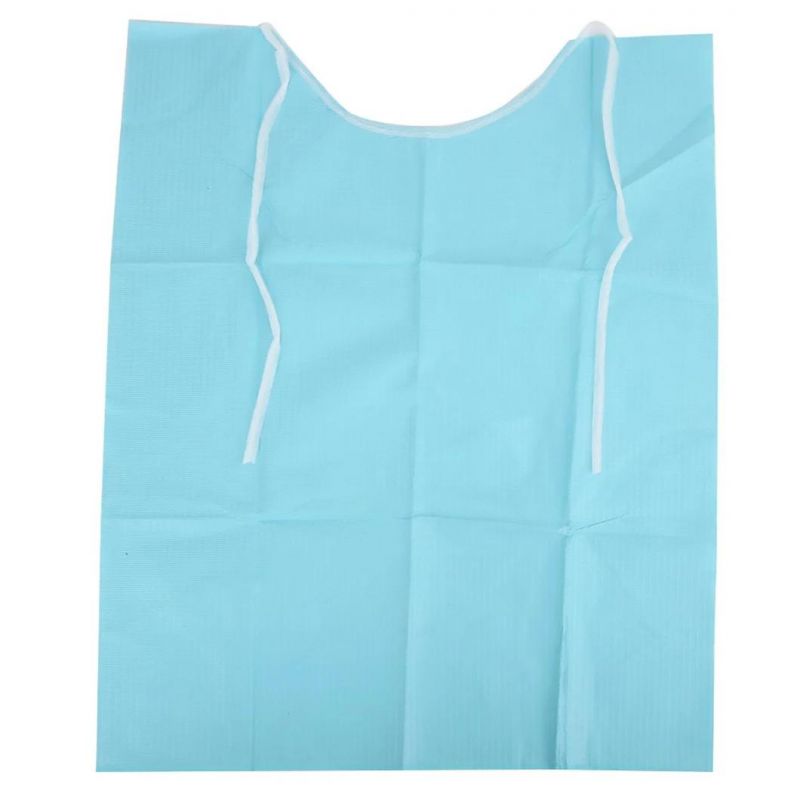 Disposable 3 Ply Patient Medical Apron Colorful Waterproof Dental Bib