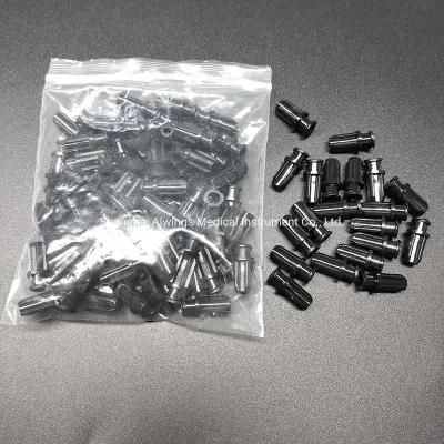 Black Plastic Caps for Luer Lock Syringes Medical Grade