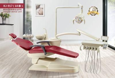 CE Certification Full Casting Aluminum Dental Equipment Real Leather Dental Chair Unit