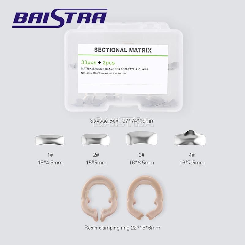 Dental Orthodontic Sectional Contoured Metal Matrices Dental Matrix Bands