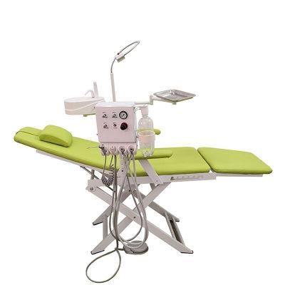 Luxury Type-Folding Portable Patient Dental Folding Chair with Turbine