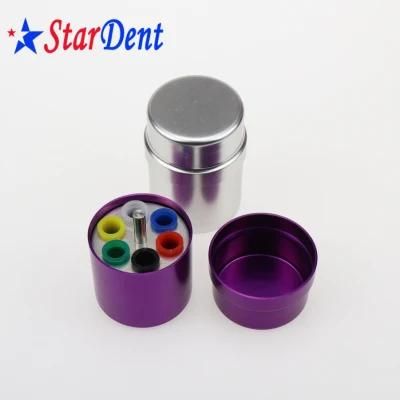 Dental Round Disinfection Box 6 Holes Gutta Percha Points Autoclavable Box