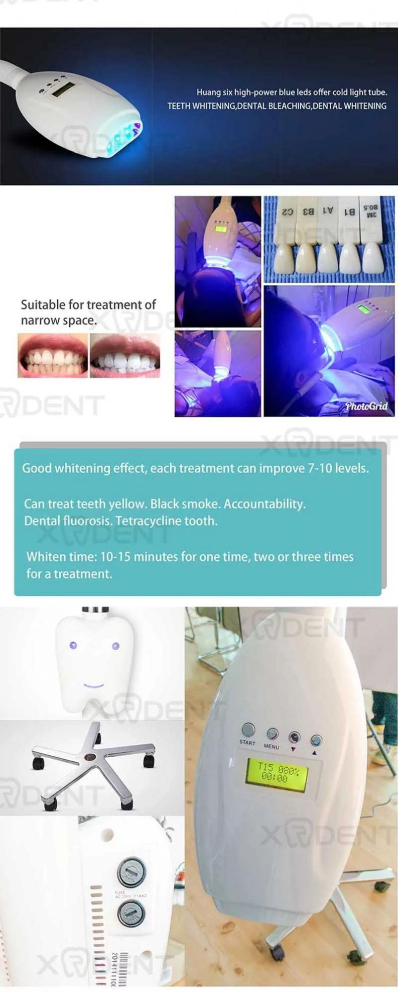 Dental Professional LED Portable Small Mobile Teeth Whitening Machine