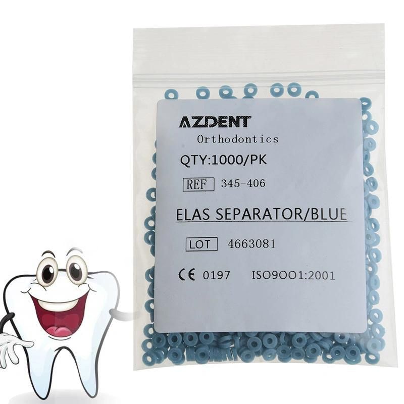 Best Quality High Strength and Elasticity Blue Color Dental Separator Elastomeric