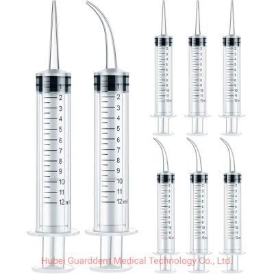 Tandheelkundige Irrigatiespuit 12cc Curved Dental Irrigation Syringe with/Without Scale