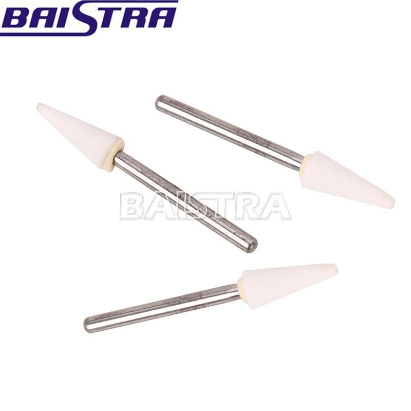 Dental Cone Shape White Stone Polishing Fg Burs 12/Pk Abrasion