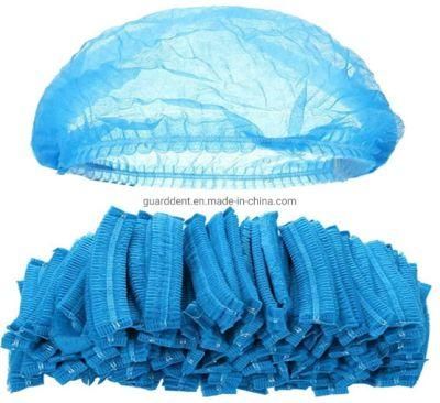 Disposable Non Woven Medical Bouffant Clip Cap Elastic Disposable Doctor Nurse Bouffant Caps