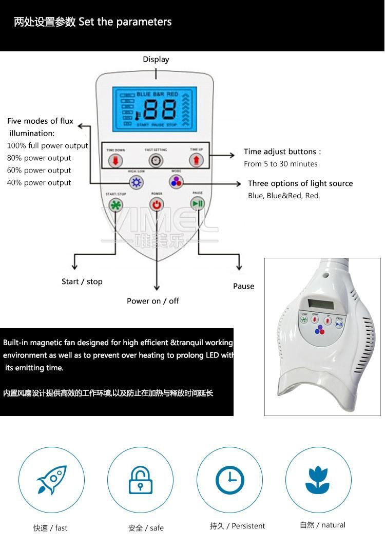 Medical Dental Bleaching Light Machine Mobile LED Teeth Whitening System