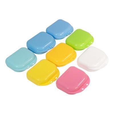 Orthodontic Denture Retainer Partial Mouth Guard Storage Box Case Container with Vent Holes