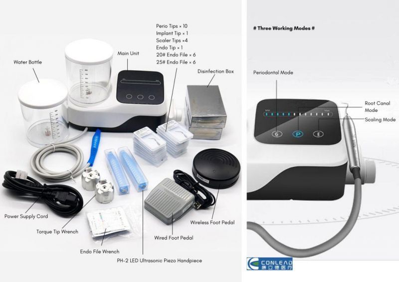 Patented Ultrasonic Periodontal Therapy Device, with 3 Functions: Scaling, Perio, Endo