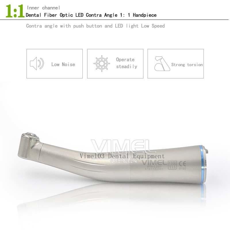 1: 1 Fiber Optic Dental Low Speed Contra Angle Handpiece