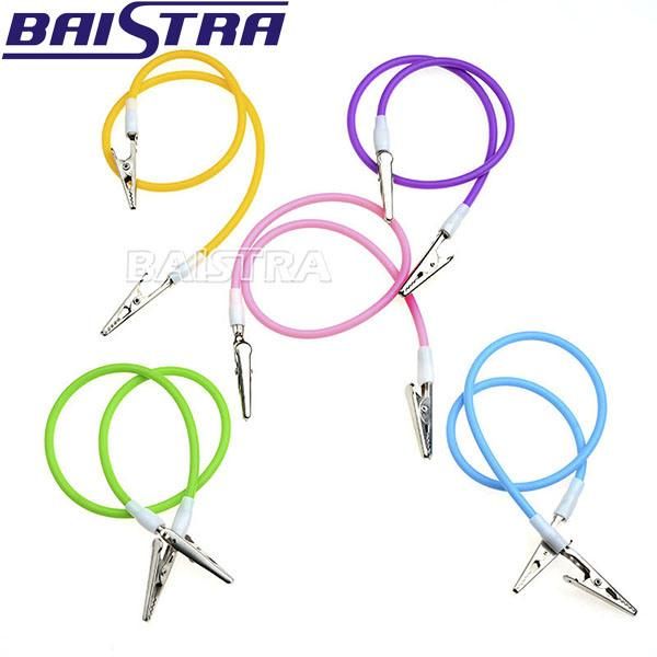 Wholesale Silicone Material Colorful Dental Bib Clip Chain Napkin Holder