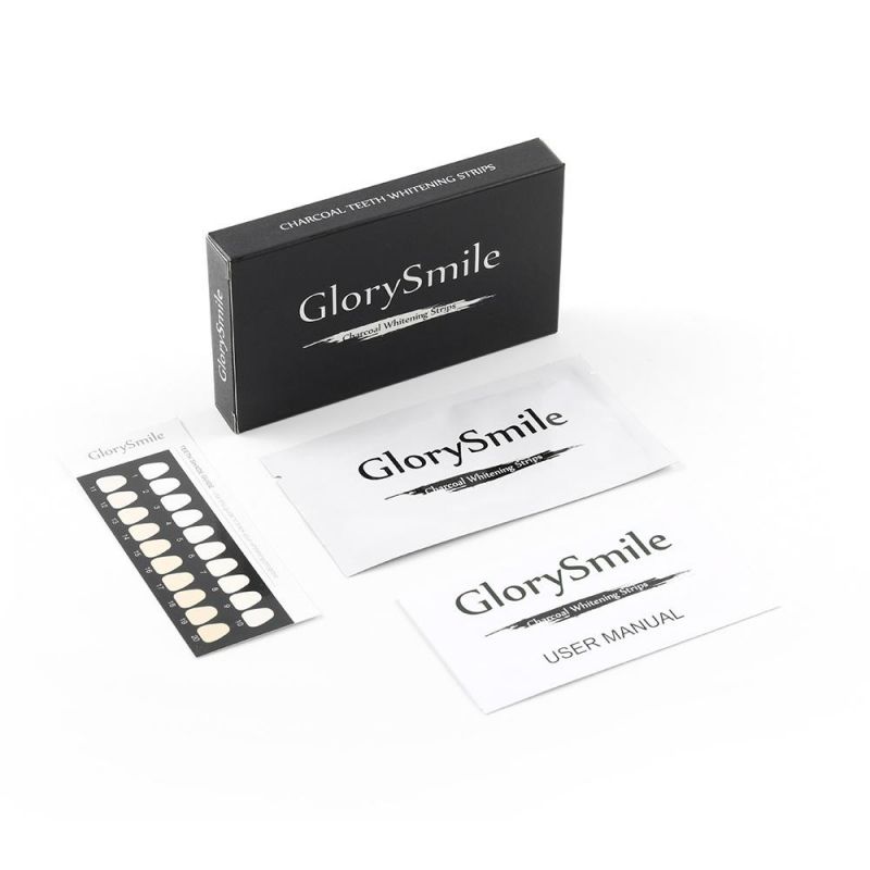 Cpsr MSDS Approved Glory Smile Dental Bright Manufactory OEM/ODM Custom Service Black Bamboo Charcoal Teeth Whitening Strips