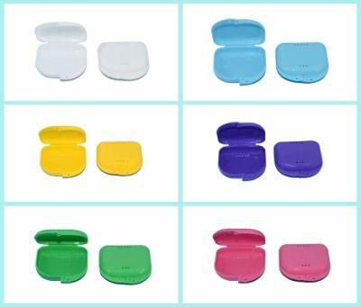 Colorful Denture Box Plastic Orthodontic Dental Retainer Box with Hole