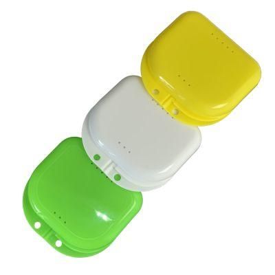 Colorful Mini Plastic Dental Retainer Case with Vent Holes