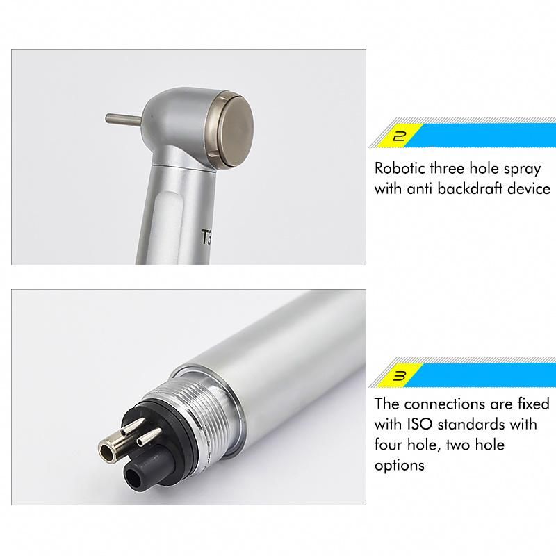 Three Water Spray & Anti-Backdraft High Speed Handpiece with Imported Bearing