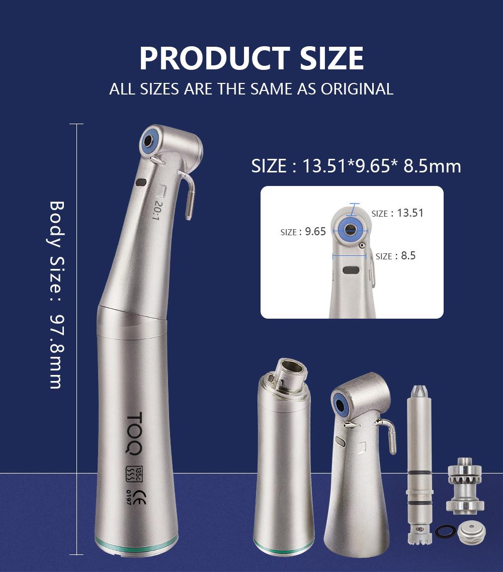 Dental Handpiece Ceramic Bearing 20: 1 Implant Fiber Optic Contra Angle